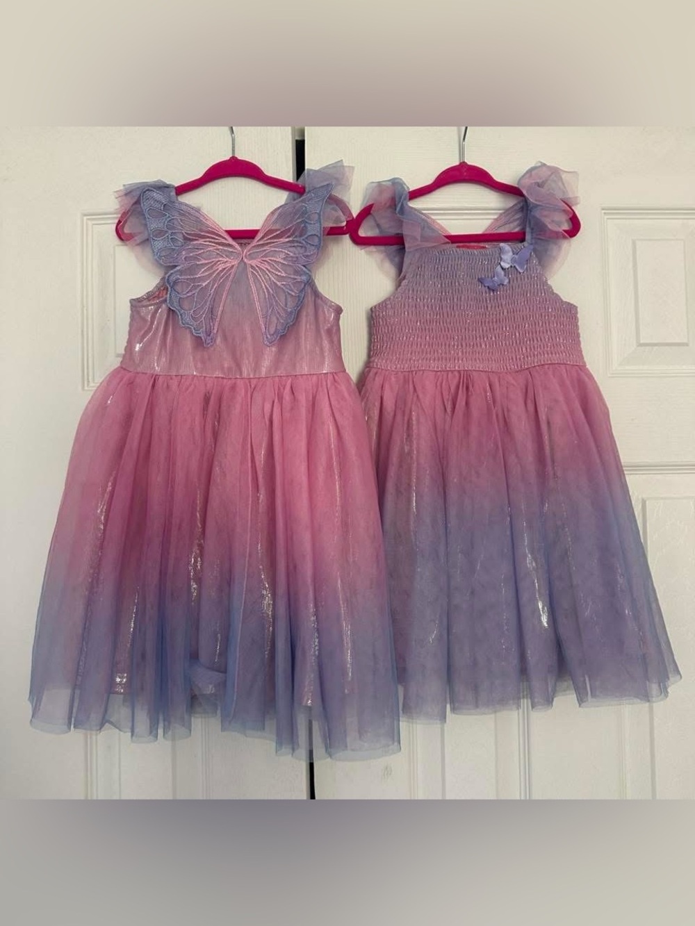 Zunie Girl Butterfly Tulle Dresses size 4t twin set